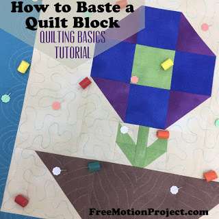 How to baste a quilt block tutorial